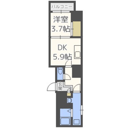 SERENiTE本町refletの物件間取画像